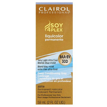 Clairol Professional Soy 4Plex Liquicolor Permanente – 9AA-BV Very Light Ultra Cool Blonde Blue-Violet – 2 oz - ANNS BEAUTY SUPPLY